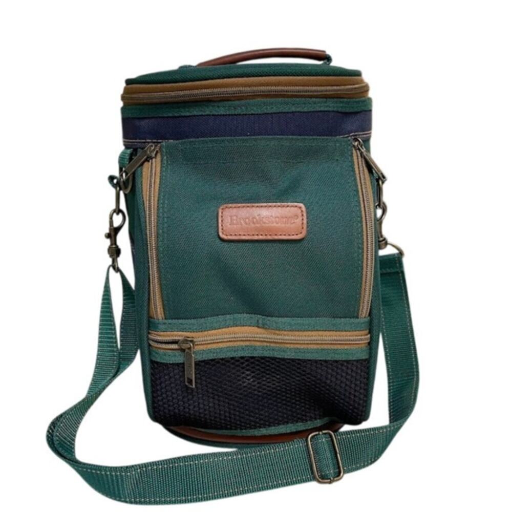 Brookstone Golf Bag Cooler Insulated Forrest Green Navy 10 Can Drink Sporty Pack